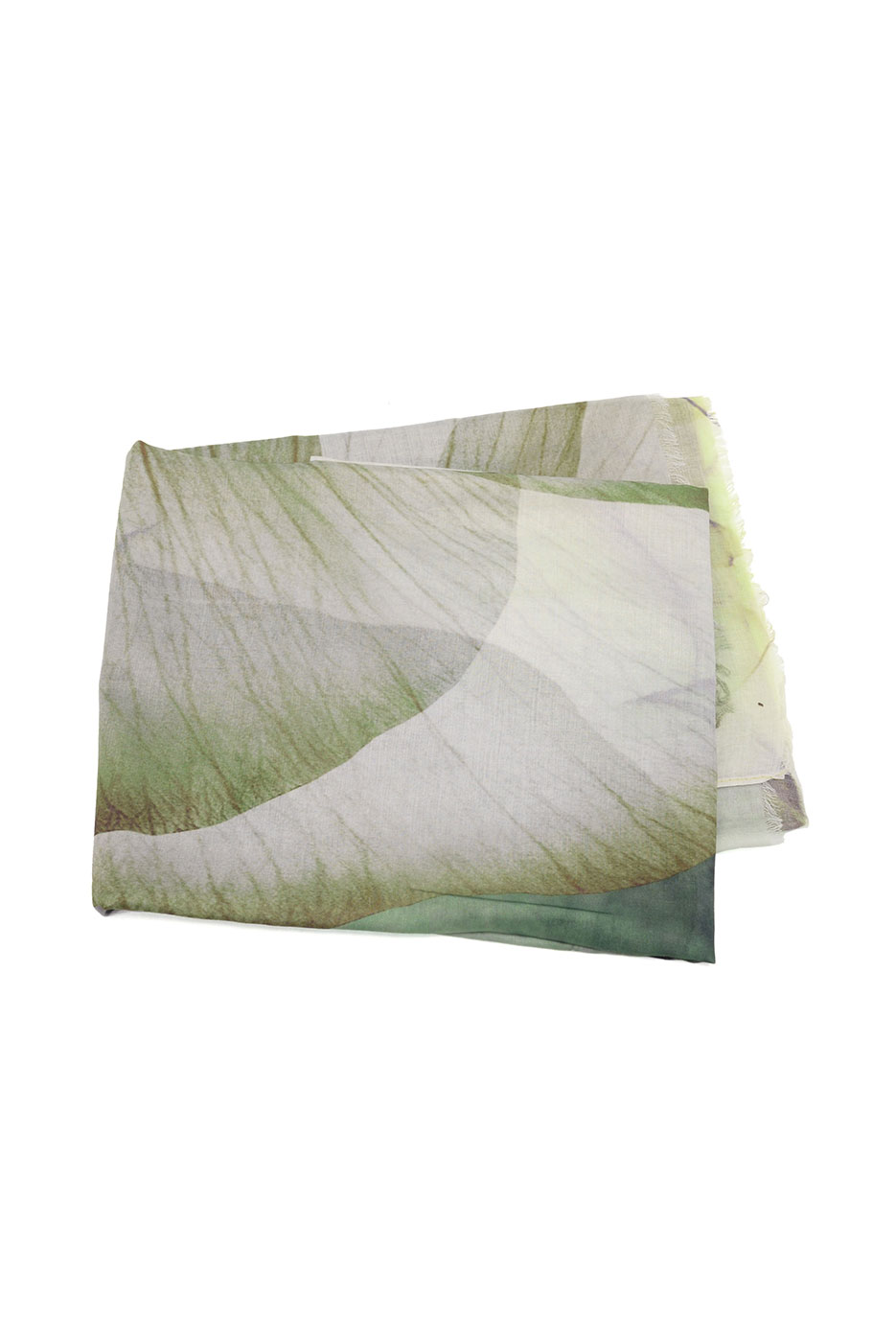 Green Pressed Daisy Scarf