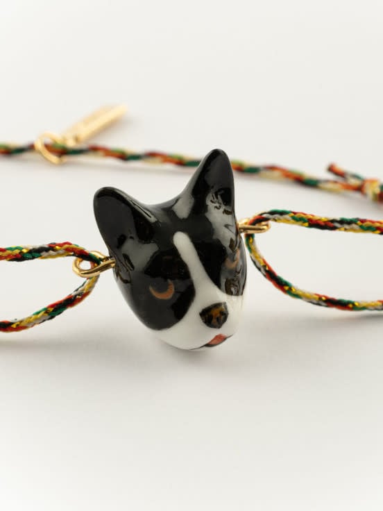 Black & White Frenchie Charm Bracelet