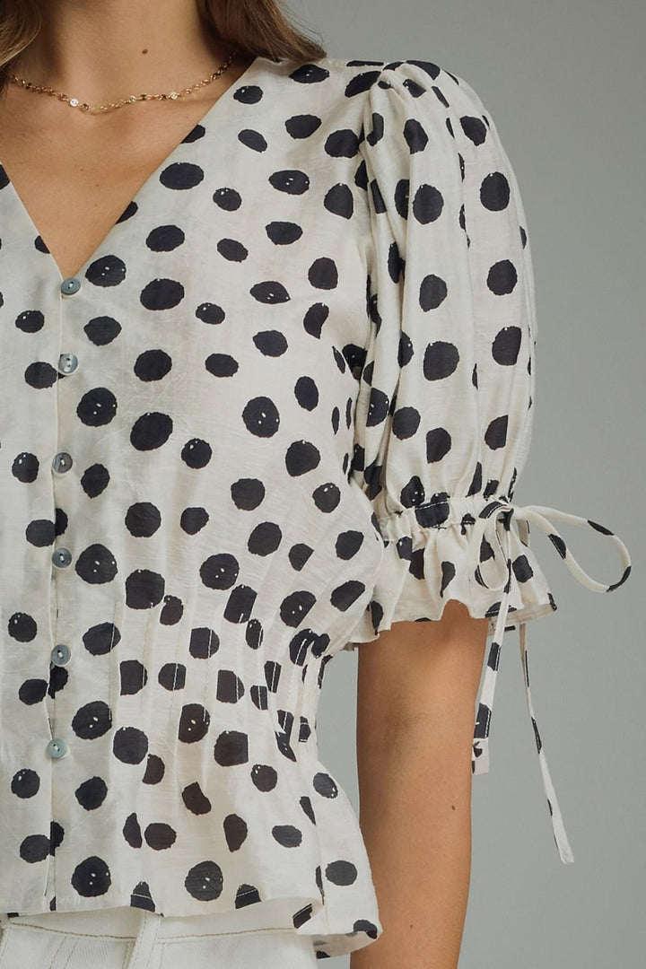 Dotted Button Up Top