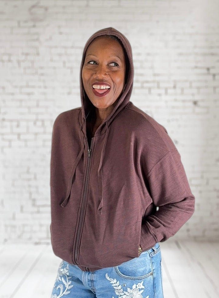Slouch Zip Hoodie