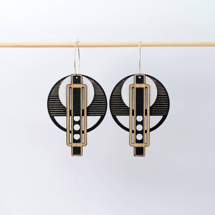 Wright Black Arch Earrings