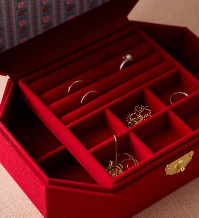 Embroidered Jewelry Box