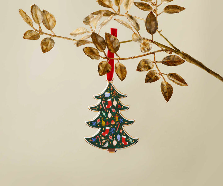 Holiday Tree Porcelain Ornament