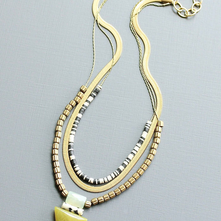 Triple Strand Artdeco Necklace
