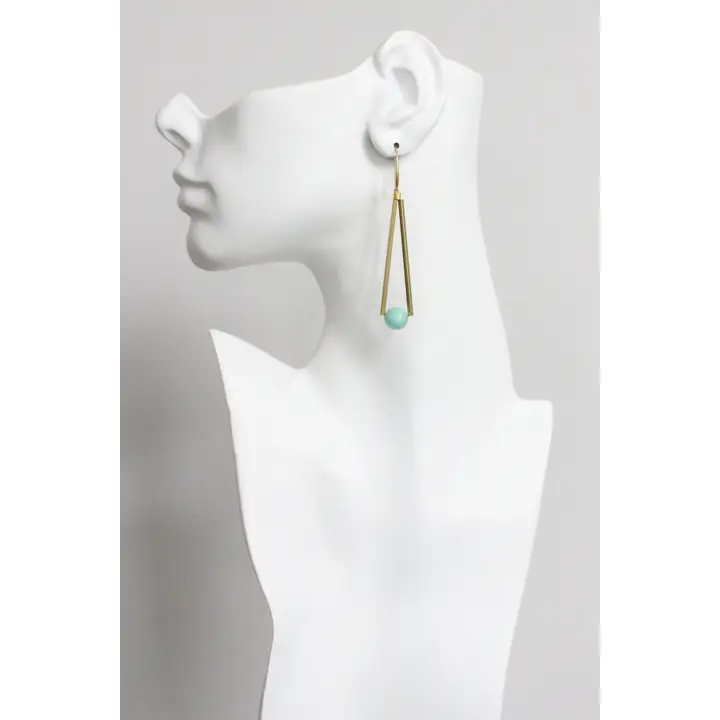 Amazonite Geo Earrings