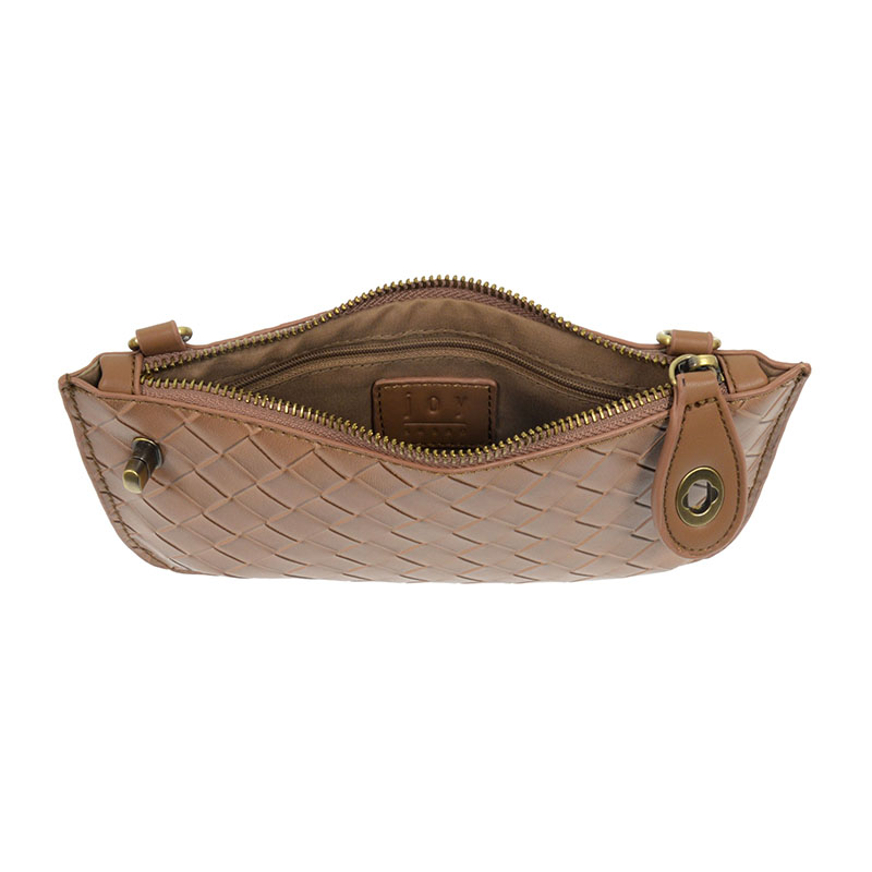 Wide Woven Crossbody Wristlet