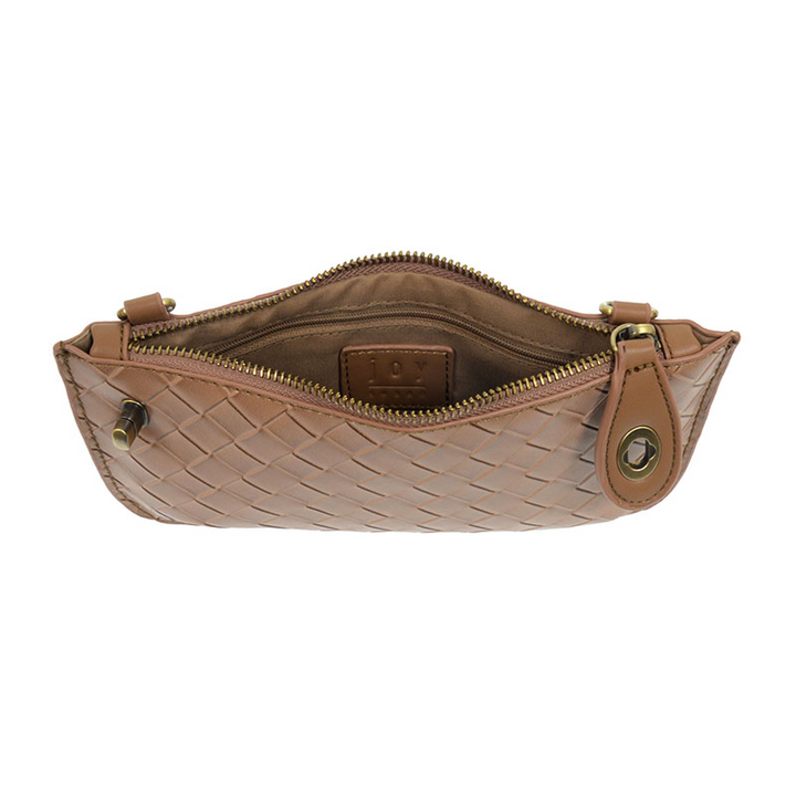 Wide Woven Crossbody Wristlet