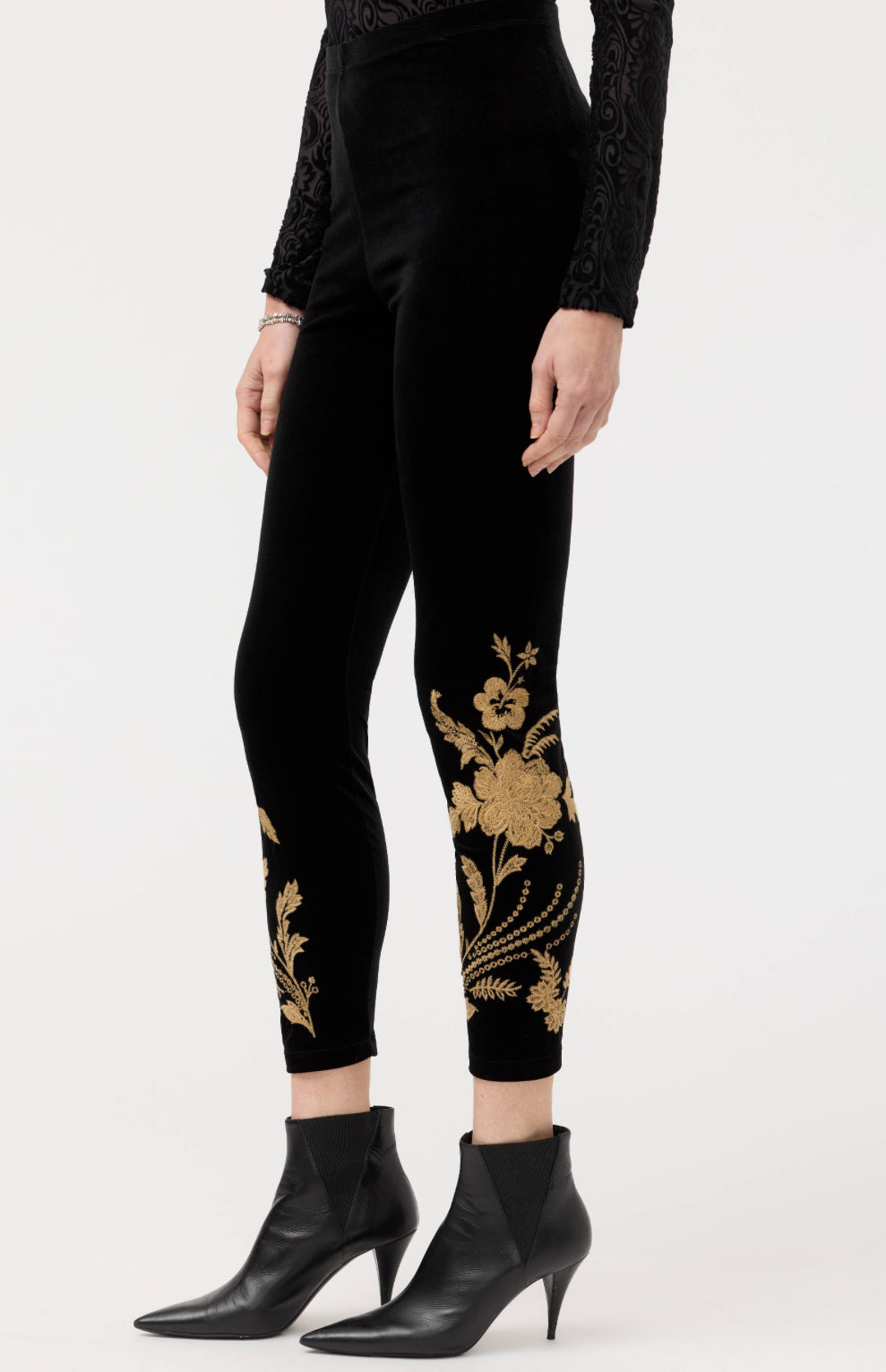 Lara Stretch Velvet Leggings