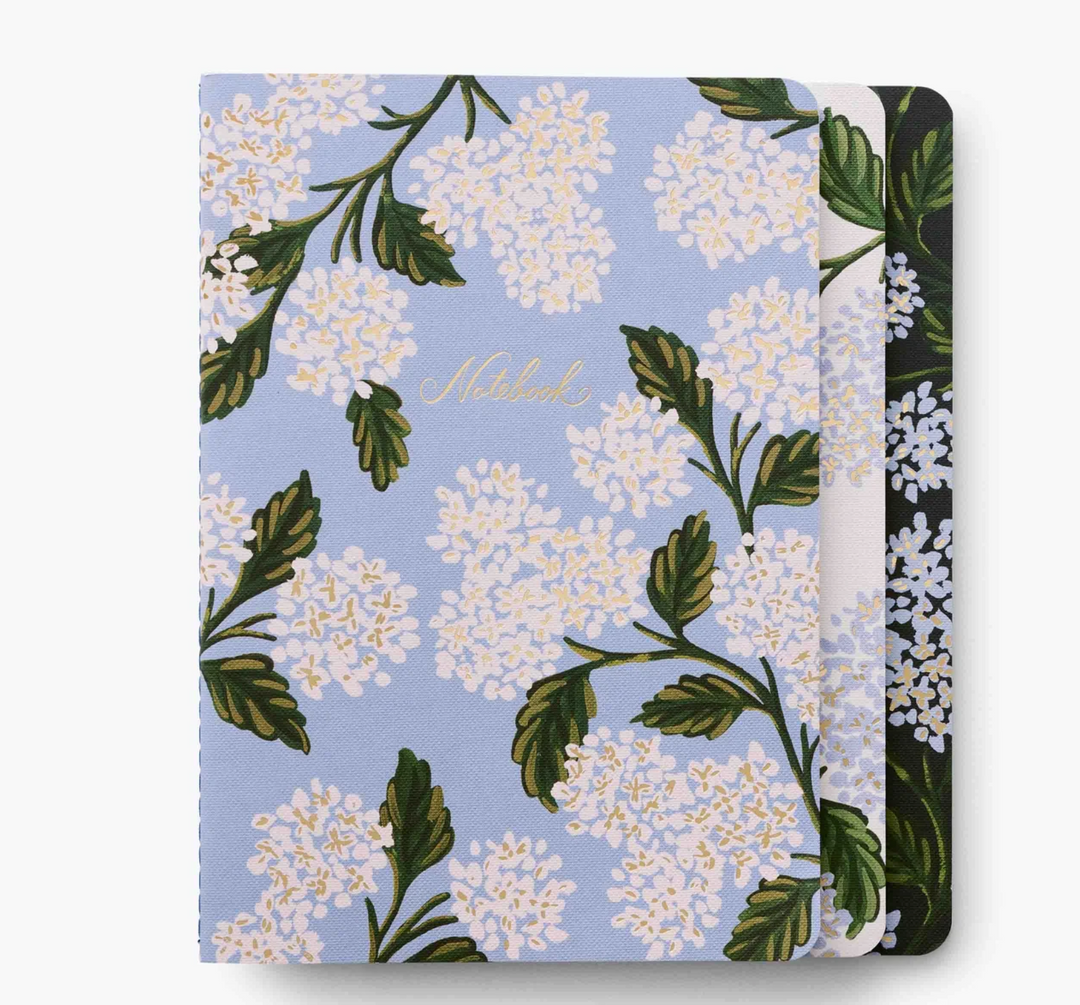 Set of 3 Hydrangea Notebooks