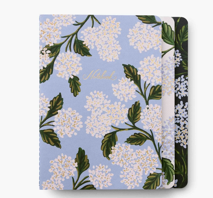 Set of 3 Hydrangea Notebooks