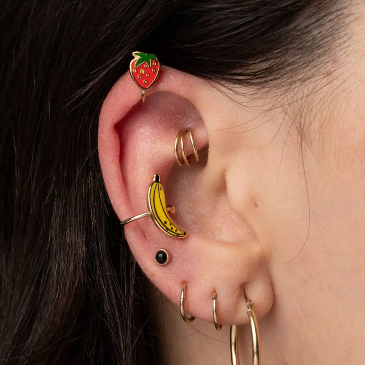 Strawberry Banana  Ear Cuffs