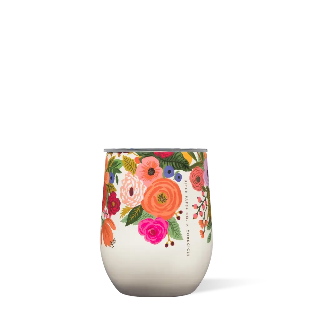 12oz Stemless Wine Garden Party