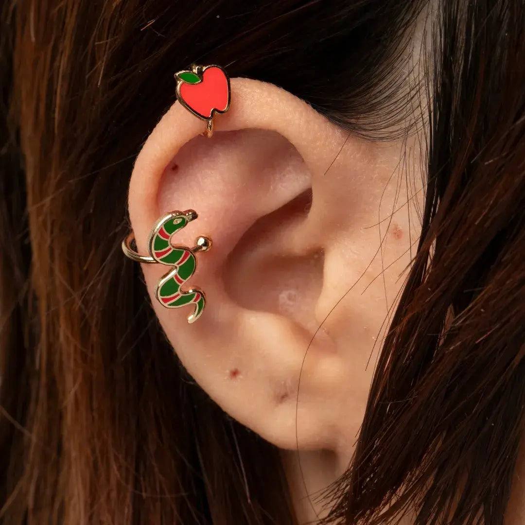Snake Apple Ear Cuffs