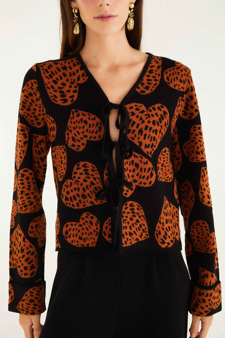 Leopard Heart Cardi
