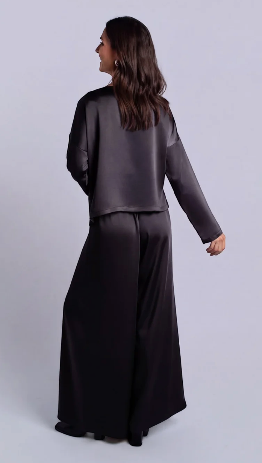 Single Pleat Sateen Pant