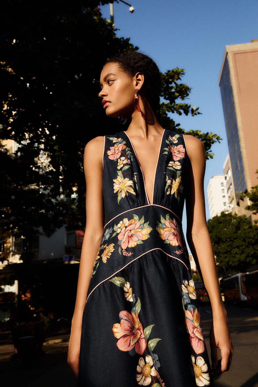 Maira Floral Midi Dress