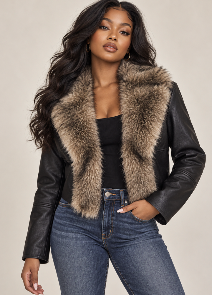 Lexi Fur Faux Leather Jacket