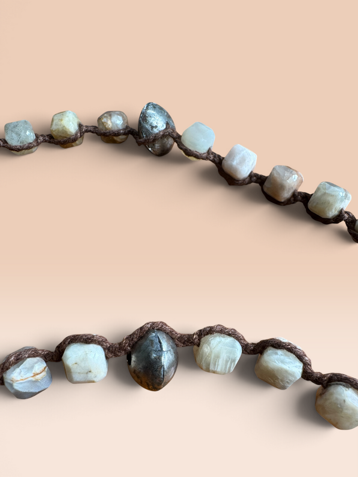 Heart Bone Moonstone Necklace