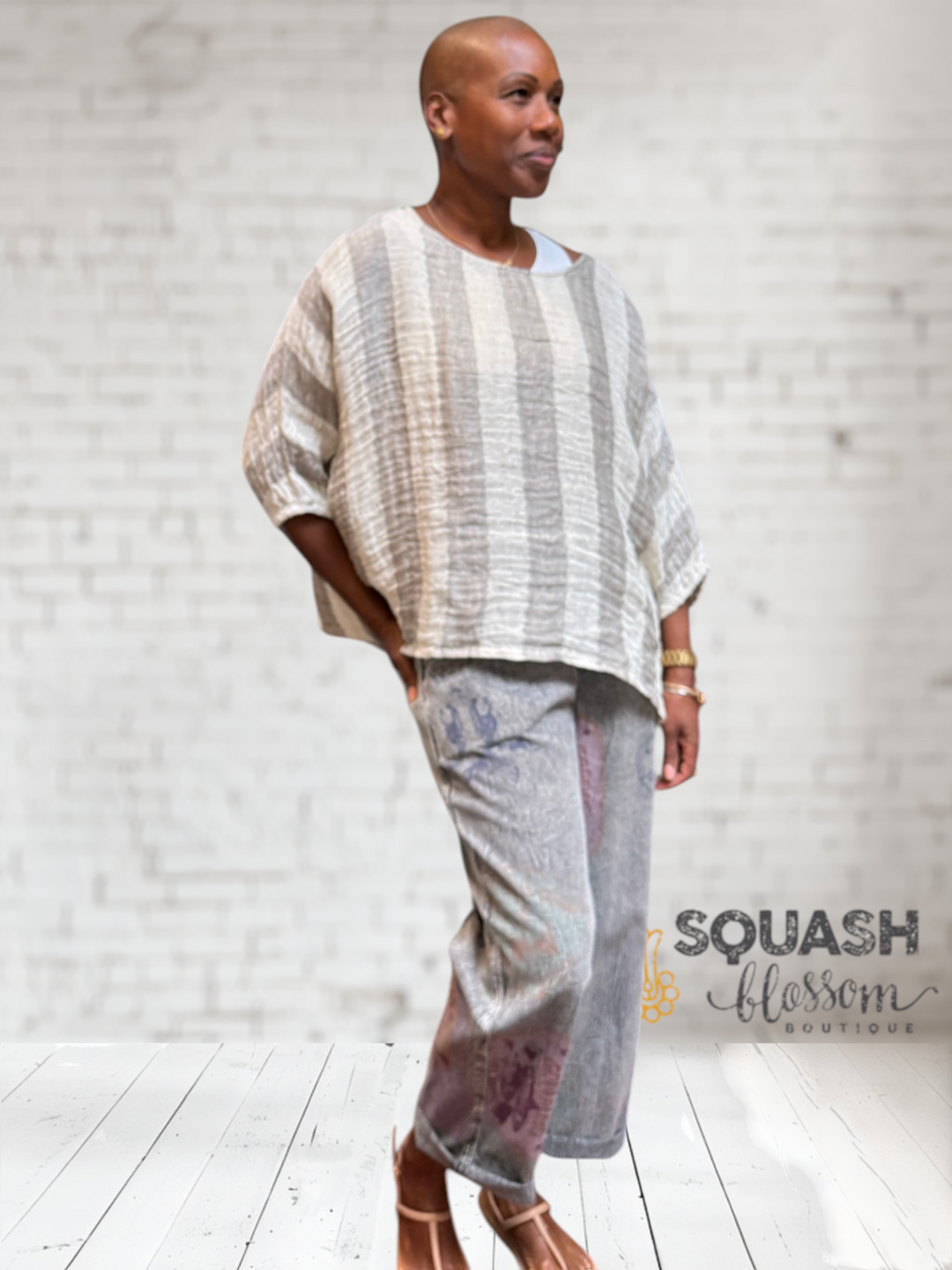 Striped Linen Top