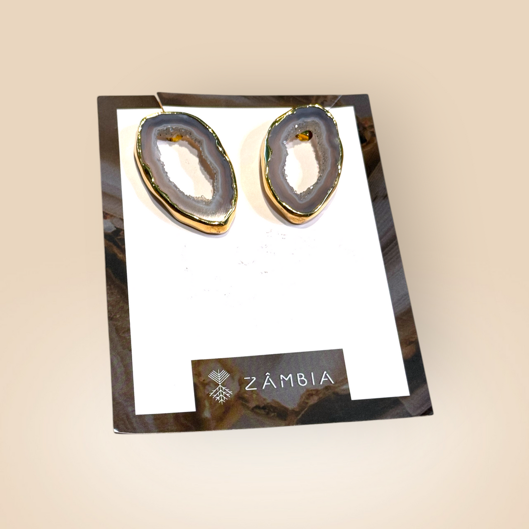 Agate Stud Earrings