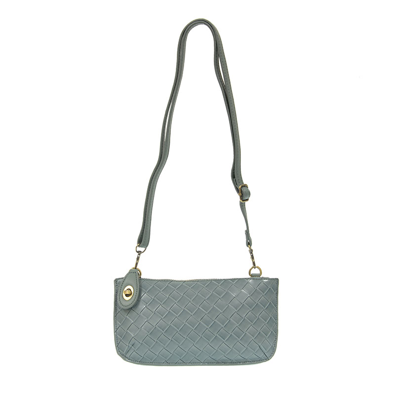 Wide Woven Crossbody Wristlet