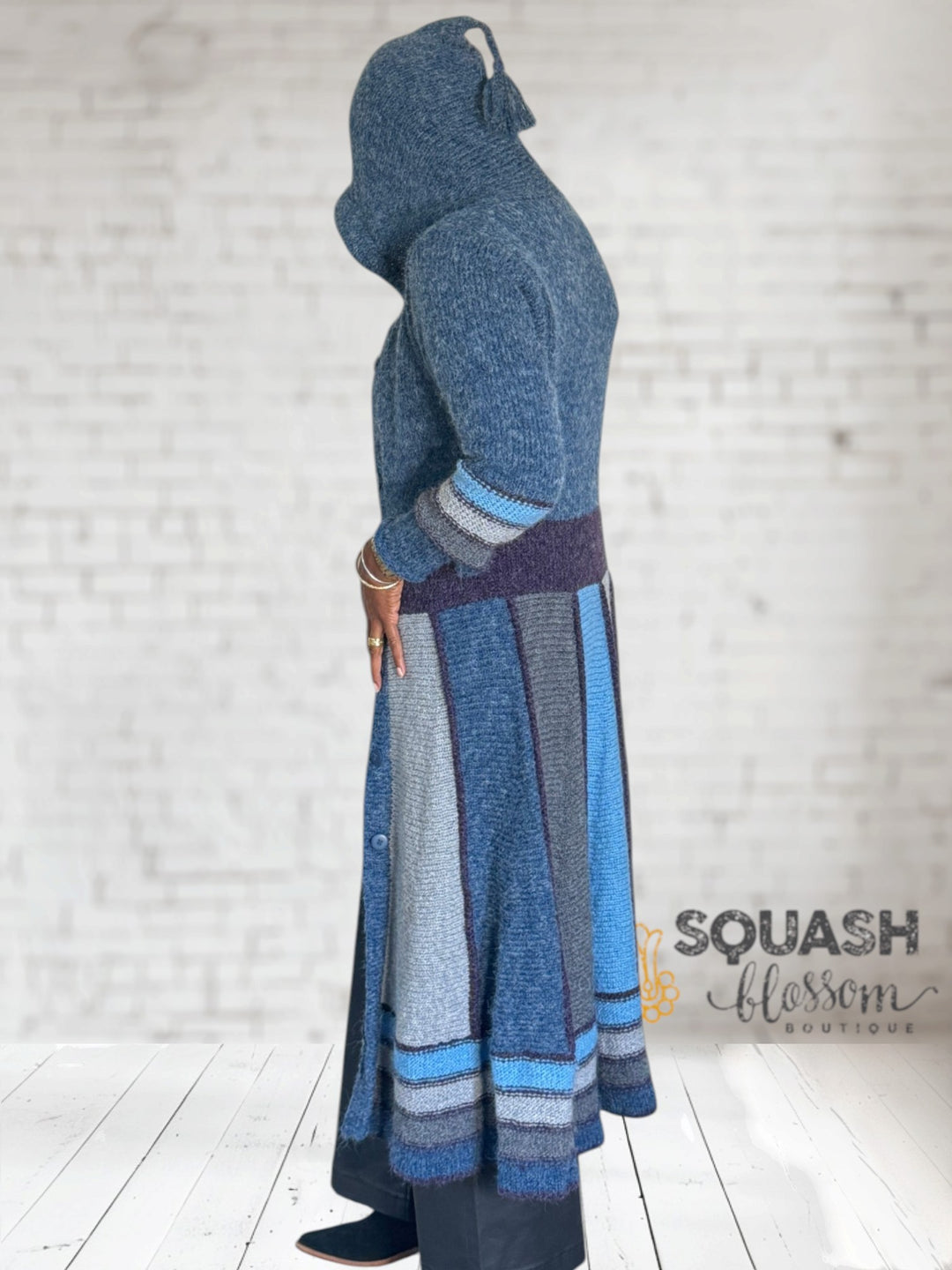Color Blocked Maxi Cardigan
