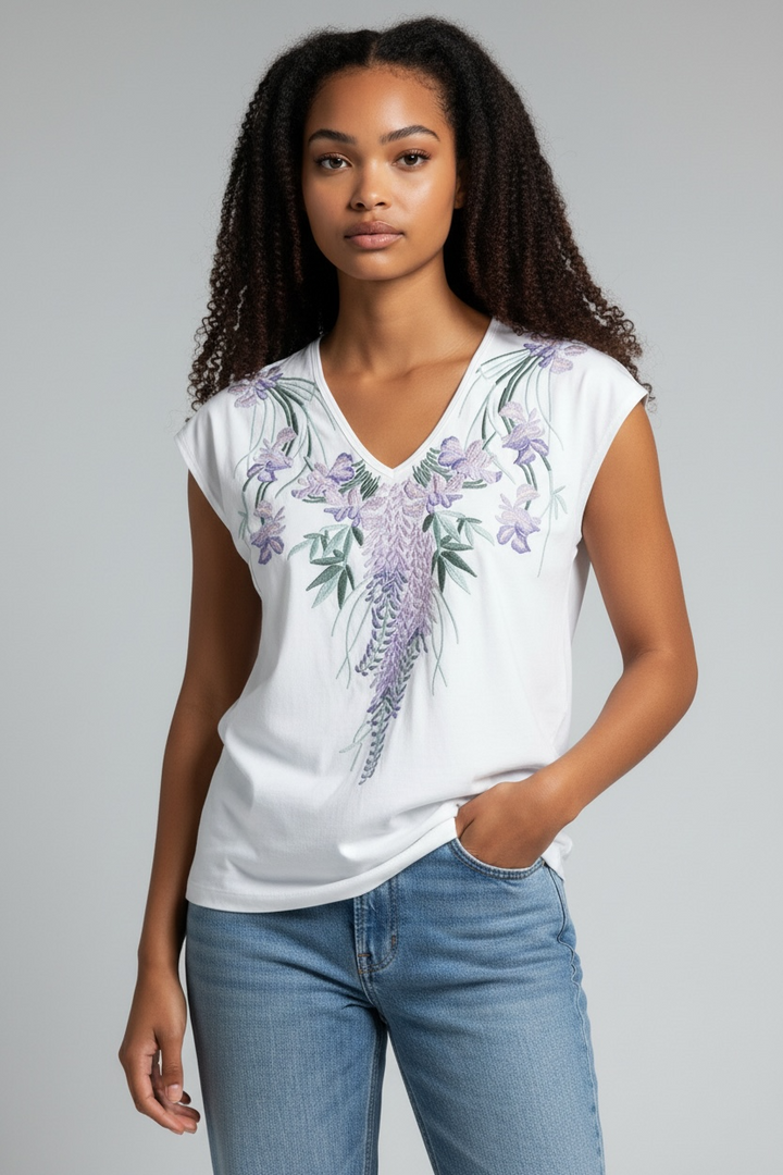 Marleigh Deep Vee Tee