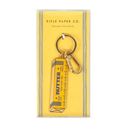 Butter Enamel Keychain