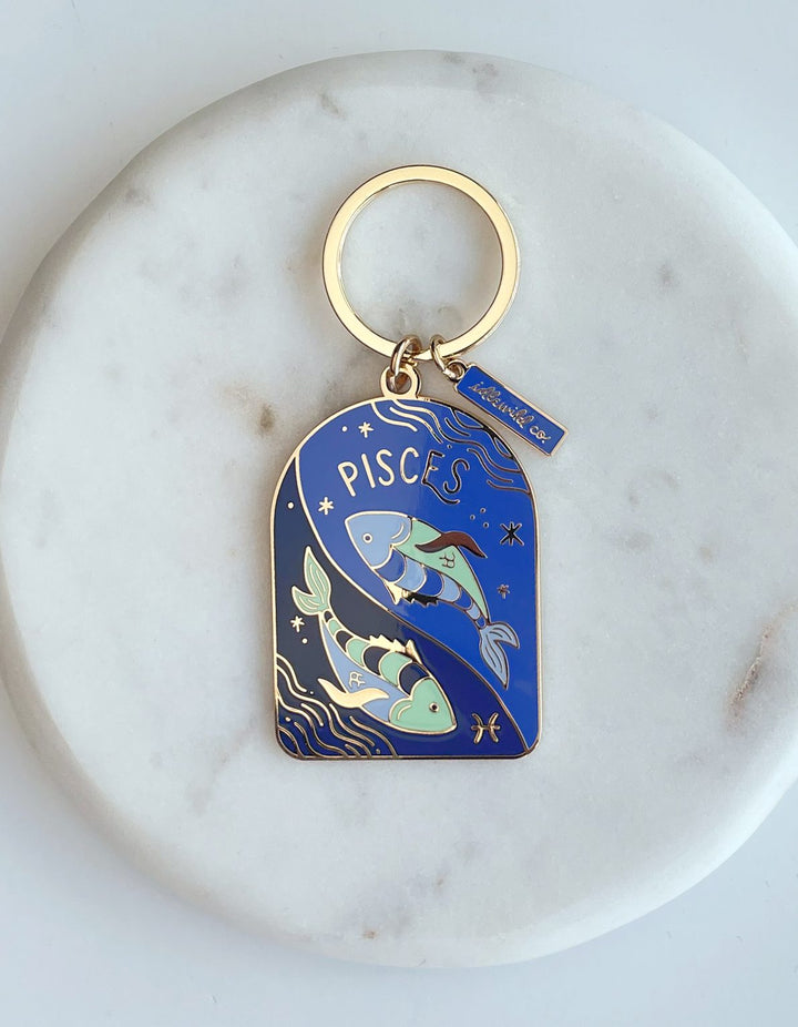 Zodiac Enamel Keychain
