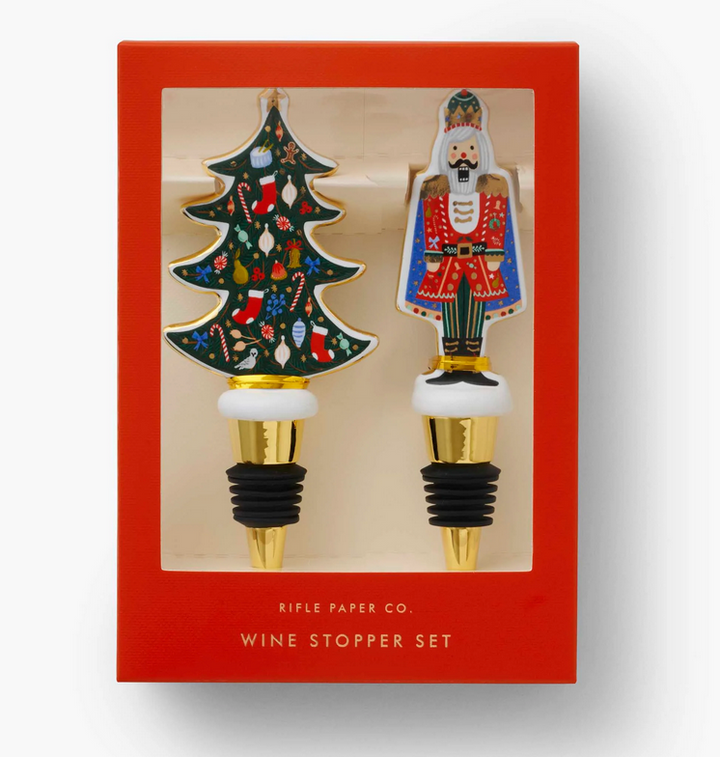 Porcelain Wine Stopper Set