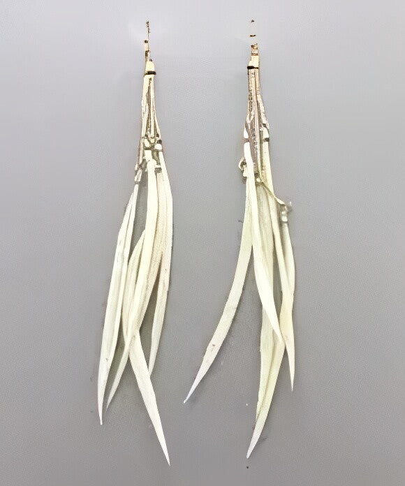 Feather Drop Earrings