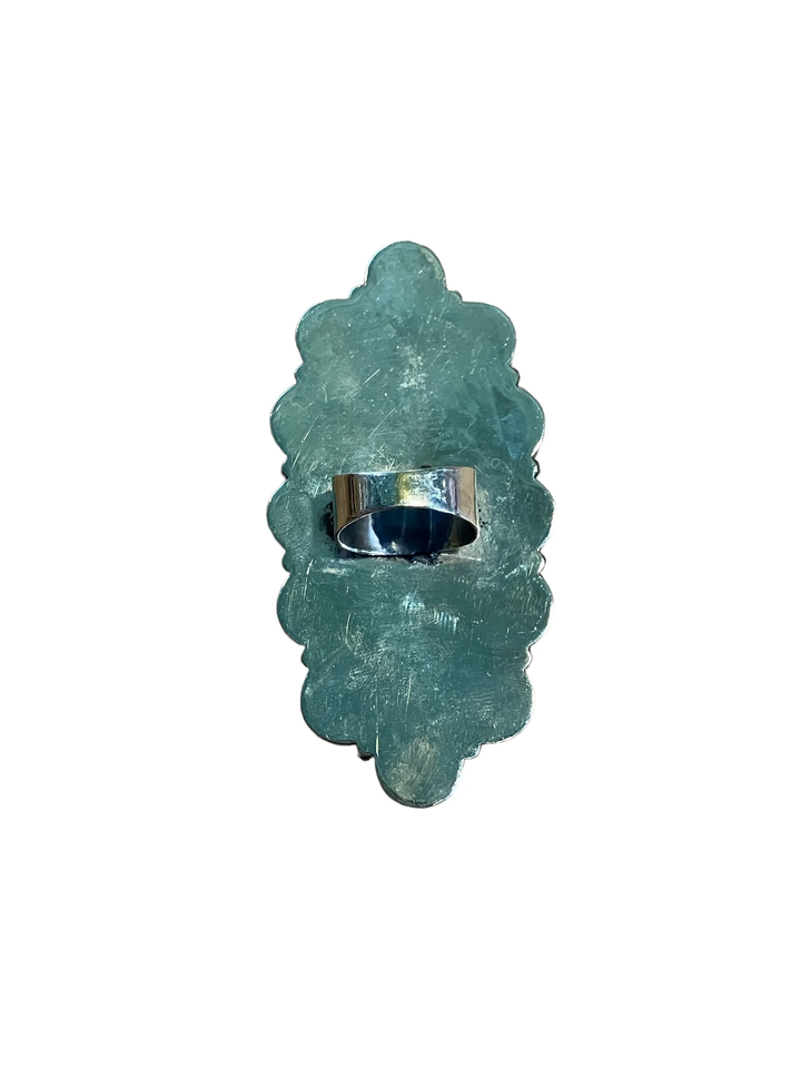 Howlite Marquis Ring