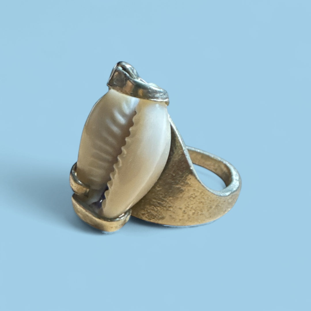 Cowrie Adjustable Ring