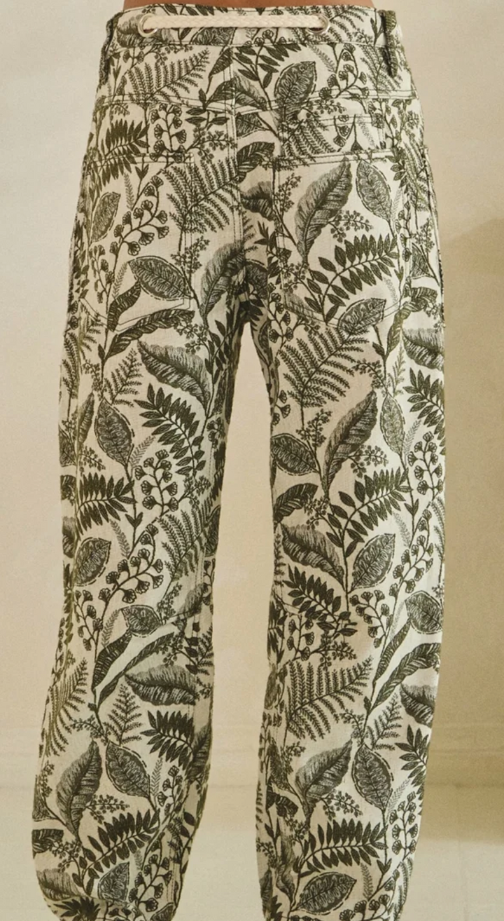 Fern Jacquard Barrel Pants