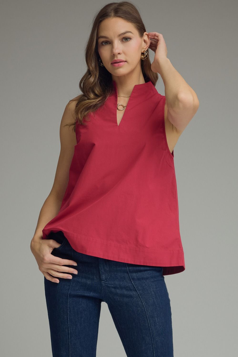 Sleeveless A Line Top