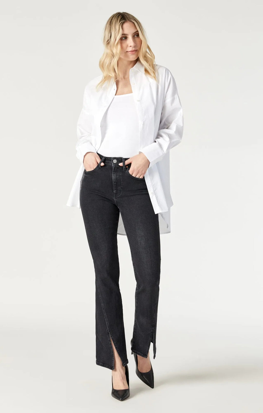 Maria Front Slit Jeans