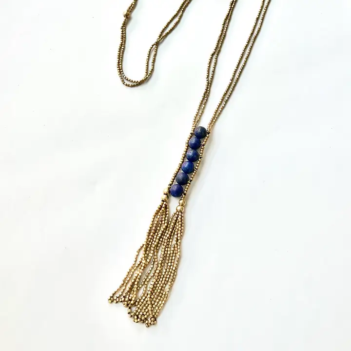 Baizaar Bead Tassel Necklace