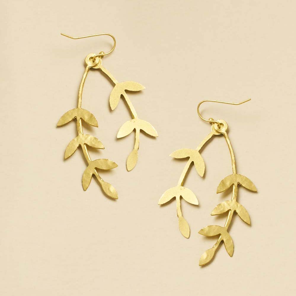 Aamani Linear Vine Dangle Earrings