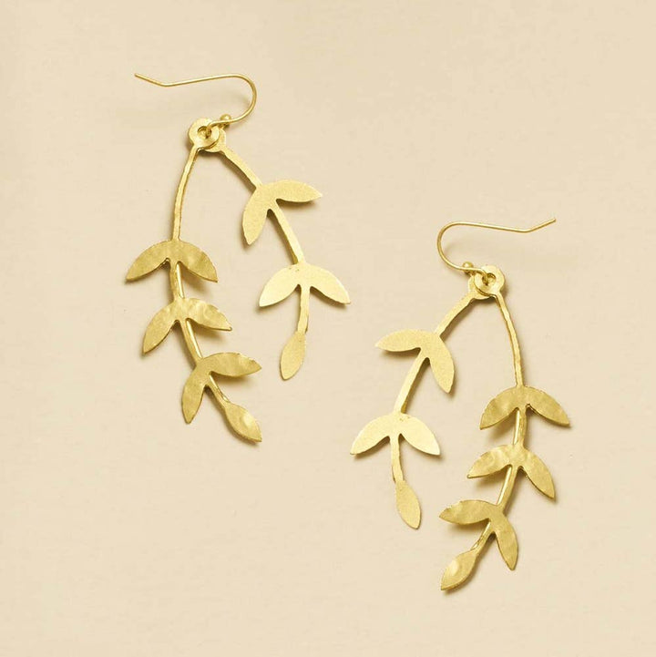 Aamani Linear Vine Dangle Earrings