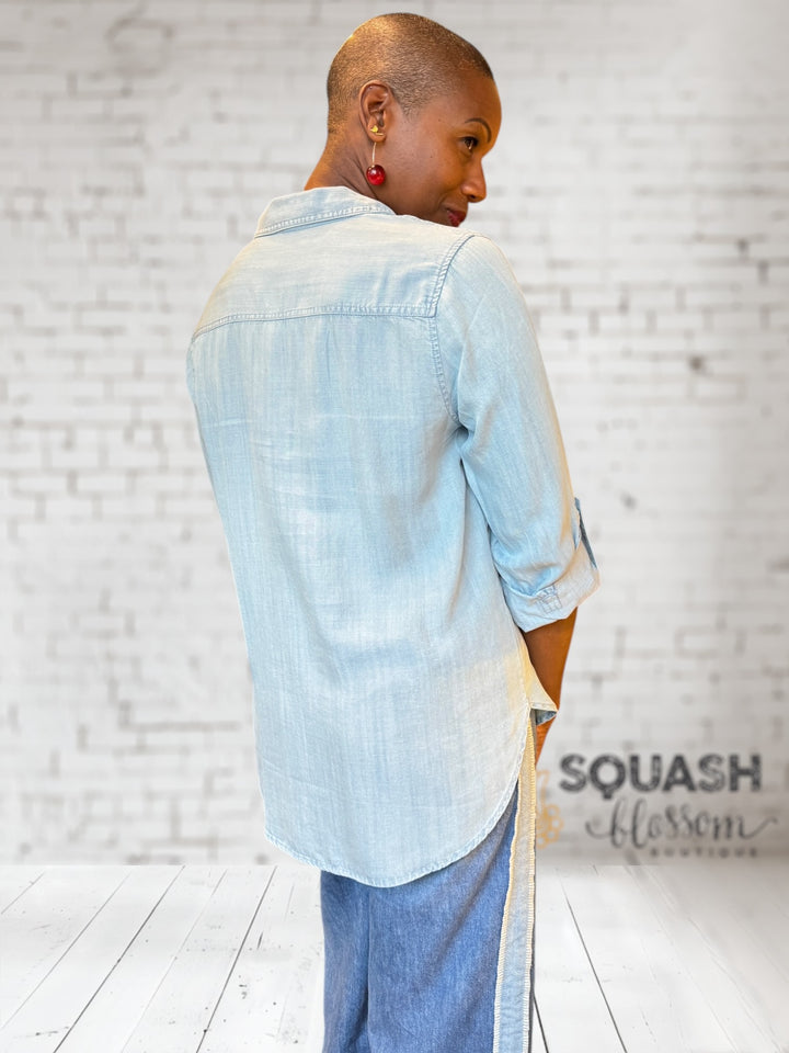 Talma Pocket Button Top