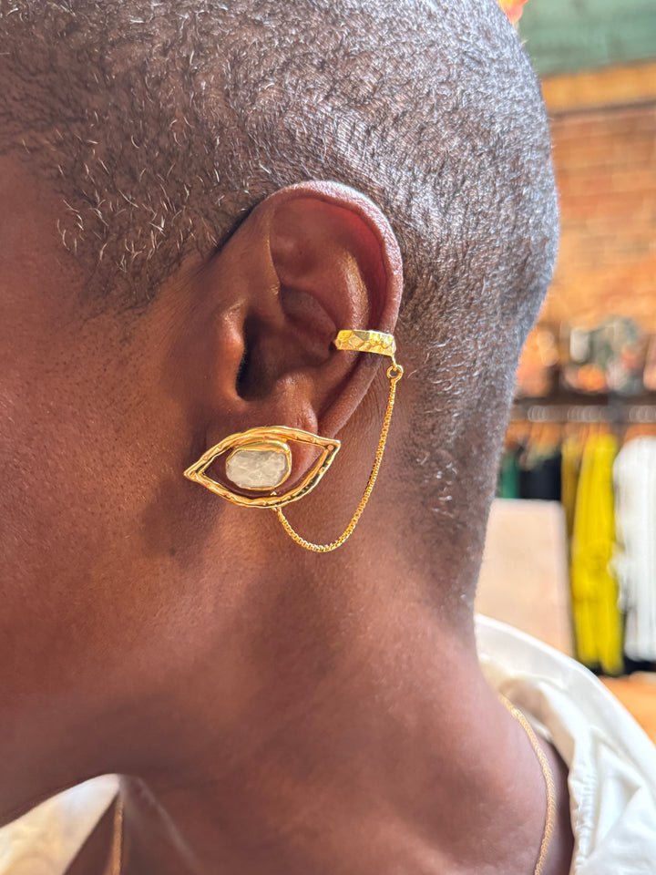 Eye Stud Cuff Earrings