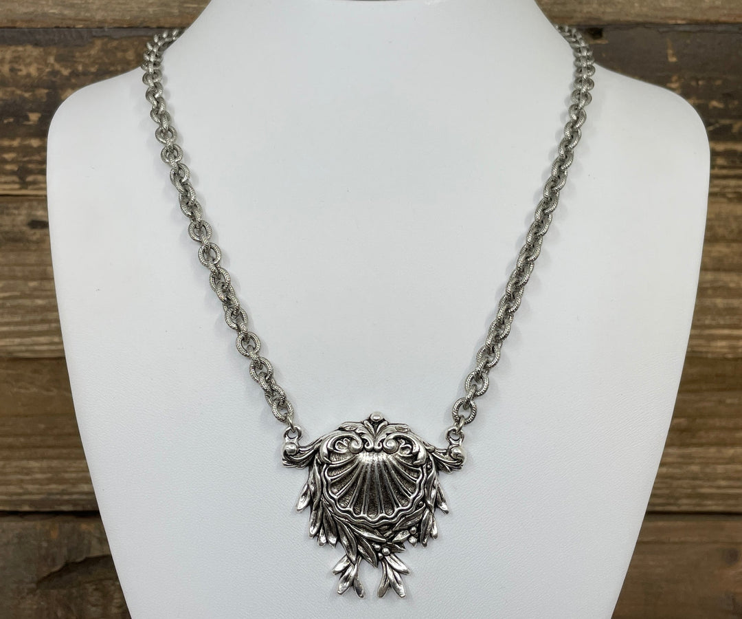 Victorian Shell Pendant Necklace