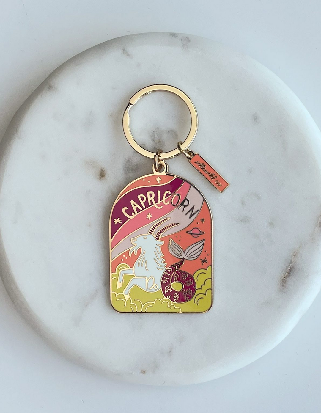 Zodiac Enamel Keychain