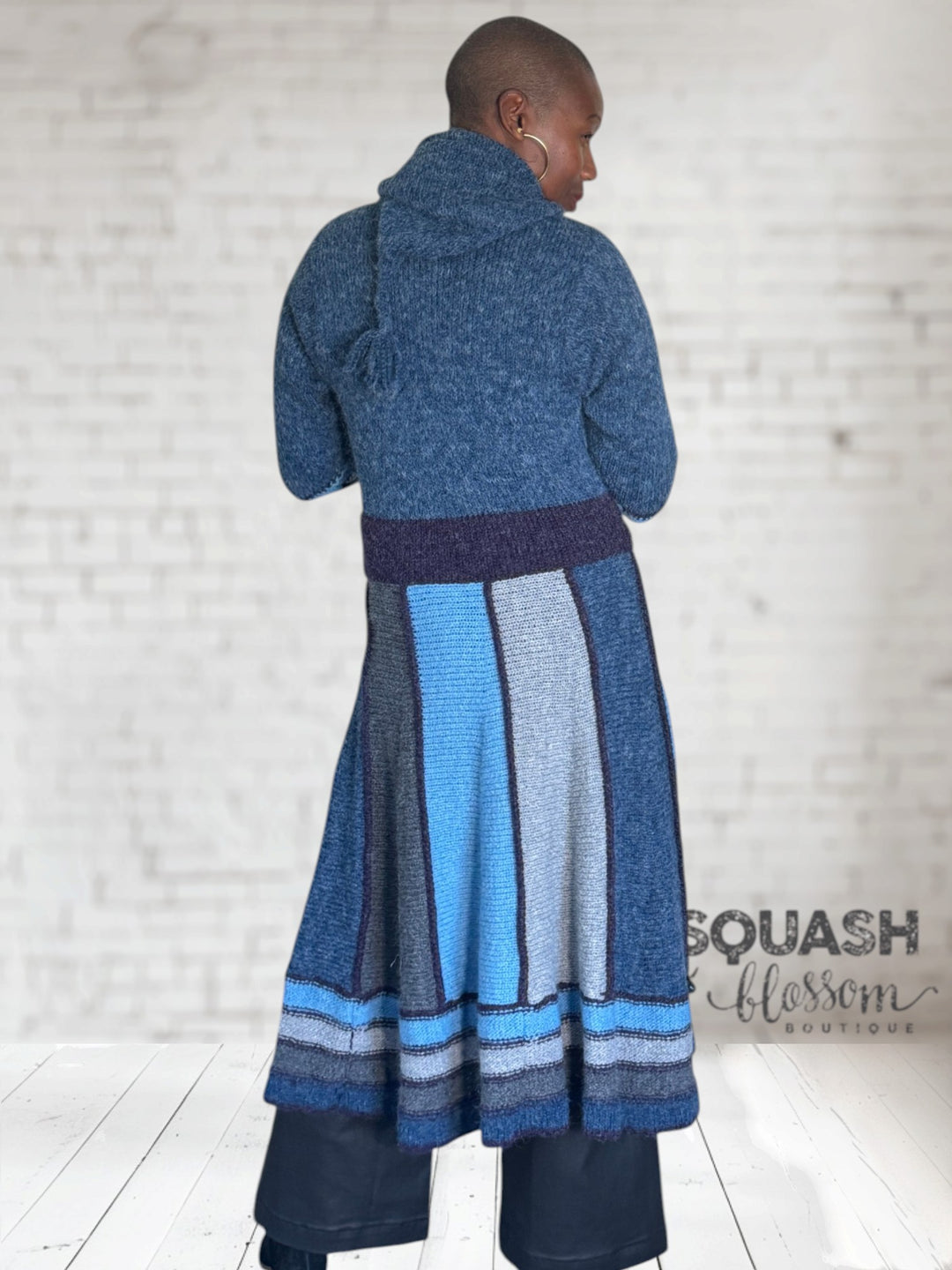 Color Blocked Maxi Cardigan