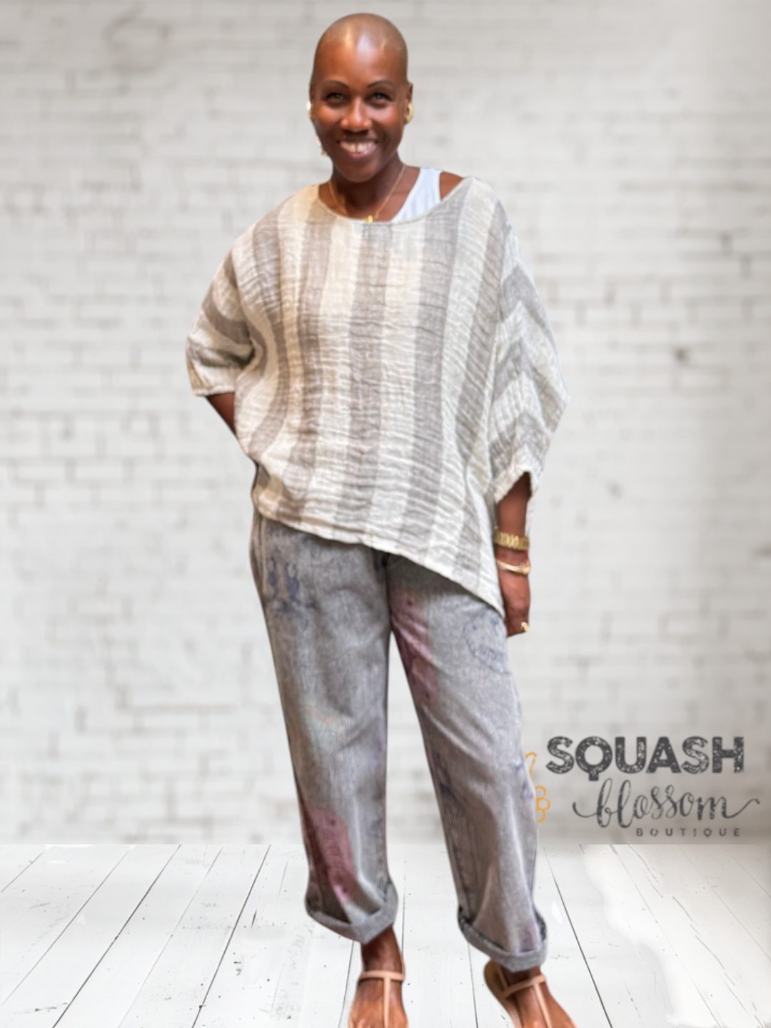 Striped Linen Top