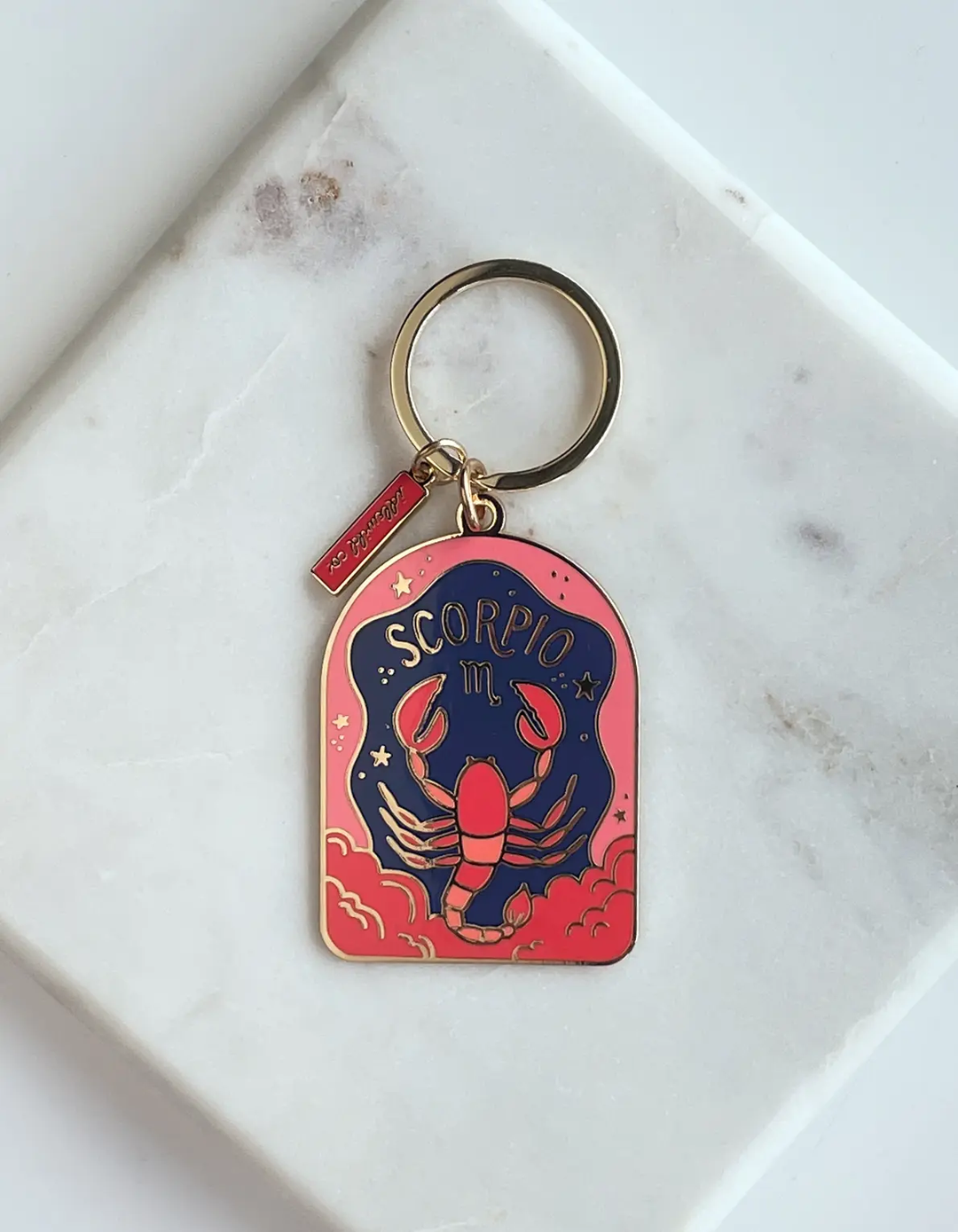 Zodiac Enamel Keychain