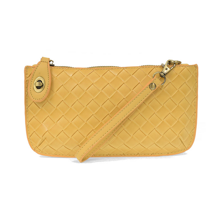 Wide Woven Crossbody Wristlet