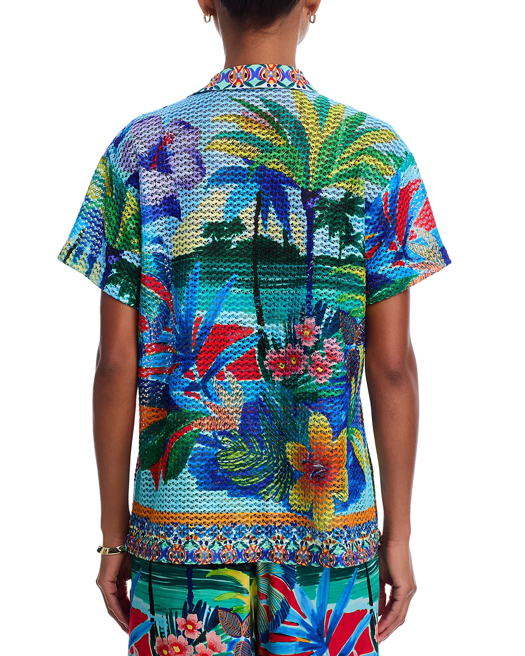 Paradis Crochet Camp Shirt