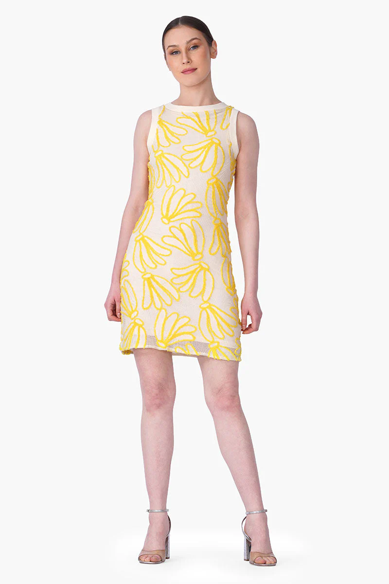 Sunset Banana Embroidered Dress