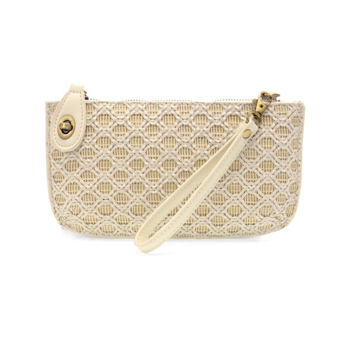 Lattice Woven Crossbody Wristlet